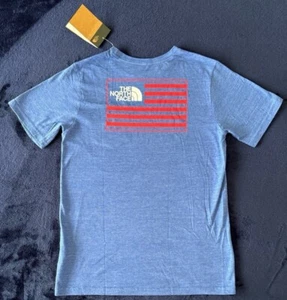 The North Face Kids Short Sleeve Tri-Blend Graphic Pocket Flag T-Shirt XL NWT! - Picture 1 of 6