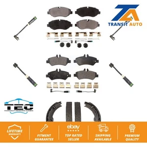 Front Rear Ceramic Disc Brake Pads And Extra Wear Sensors Kit For KTW-101490 - Picture 1 of 1