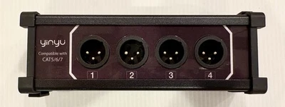 4 Channel 3-Pin XLR Male to Single Ethercon Audio Network Cable Extender RJ45 - Image 1 of 3