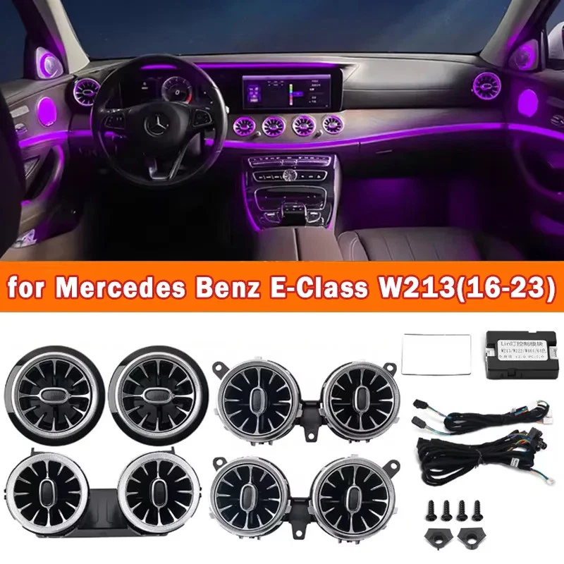 64 Colour LED Air Vents for Mercedes Benz W213 E-Class RGB Control Ambient Light - Image 1 of 4