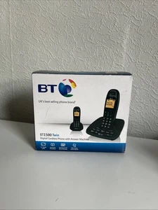 BT BT1500 Twin Digital Cordless Home Phone Set Answerphone With Box And Manual - Bild 1 von 6
