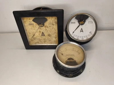 Lot ampèremètres industriel galvanomètre ancien Chauvin Arnoux - Photo 1/4