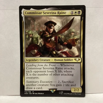MTG Commissar Severina Raine Magic: The Gathering Warhammer 40K Rare #112 - Image 1 of 2