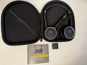 Jabra Evolve 75 Active Noise Cancellation Bluetooth Headset - Picture 1 of 9