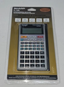 Calculadora de negocios y finanzas Sharp EL-738 con estuche (NUEVA) pantalla grande - Imagen 1 de 3
