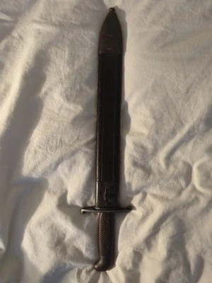 Brazilian M1908 Artillery Short Sword Bayonet With Scabbard - Image 1 of 4