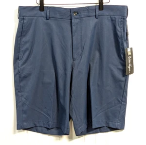 Walter Hagen Perfect 11 Herren Golfshorts blau 36" vorne flach Polyester neu mit Etikett - Bild 1 von 8