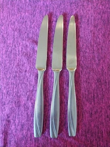 ONEIDA Stainless CAMLYNN Set Of 3 dinner knives 9.5" Flatware Glossy Accent - Picture 1 of 3