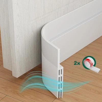 2PCS 1M Tür Türdichtung Dichtungsstreifen Zugluftstopper Windblocker Wasserdicht - Bild 1 von 4