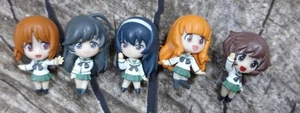 Girls und Panzer figure key chain Lot 5 set mascot anime Japan Bandai m635 - Picture 1 of 4