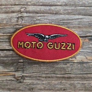 Moto Guzzi Italian Motorcycle Biker Embroidered Iron On Patch - Picture 1 of 2