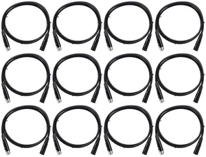 12 Rockville RDX5M5 5' 5-Pin Male-Female DMX Lighting Cables 100% Copper - Picture 1 of 2