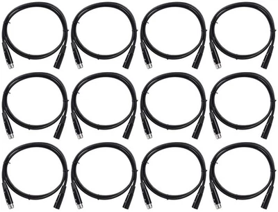 12 Rockville RDX5M5 5' 5-Pin Male-Female DMX Lighting Cables 100% Copper - Image 1 of 2