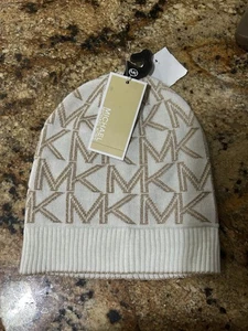 MK Michael Kors Womens Logo Knit Beanie Skull Ski Hat NEW WITH TAG MSRP$48! - Picture 1 of 6
