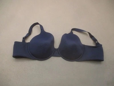 Sujetador 36D Vanity Fair para mujer azul forrado con aros cierre trasero correa ancha Demi 9P Foto 1 de 4