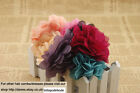 Bandeau de cheveux en mousseline de soie fuchsia camellia fabriqué à la main poney taille élastique