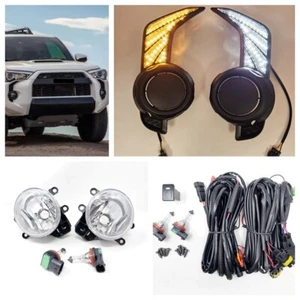 Fit 2014-2023 4Runner White DRL Amber Signal Fog Lights And Bezel Set - Bild 1 von 9