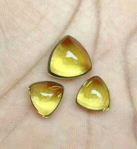 Lemon quartz Trillion Cabochon Loose Gemstone Size 11 mm To 12 mm Top Quality