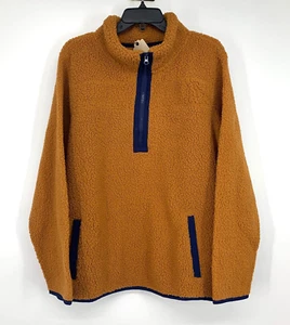St. Johns Bay Pullover Womens Size XXL Sherpa Fleece Sweater 1/4 Zip Brown - Picture 1 of 9