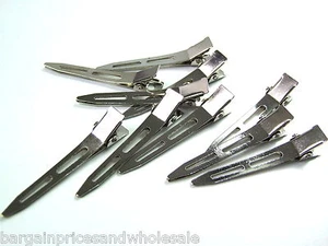 10pc Single Prong Alligator Hair Clip Bow DIY Crocodile Barrette 55mm - Picture 1 of 1
