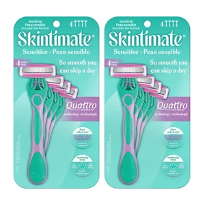 Skintimate 4 Blade Disposable Razors Unscented Aloe (Lot of 2) - Picture 1 of 2