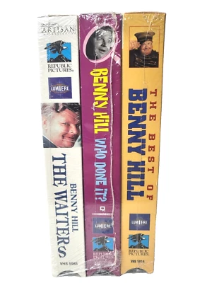 Vintage Comedy Benny Hill The British Sterling Collection 3 VHS Tape Set Sealed - Image 1 of 4