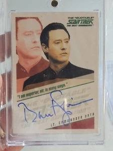 STAR TREK THE QUOTABLE NEXT GENERATION 2005 AUTOGRAPH CARD #QA2 BRENT SPINER - Picture 1 of 2