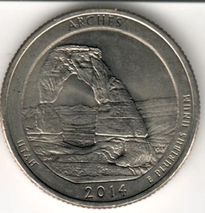 USA - 2014P - Washington ¼ Dollar - Arches - Low Mintage - #8995 - Picture 1 of 2