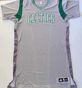 Adidas 2015 Boston Celtics Alternate 2 PRO CUT JERSEY Gray Short Sleeve SZ 3XL  - Picture 1 of 9
