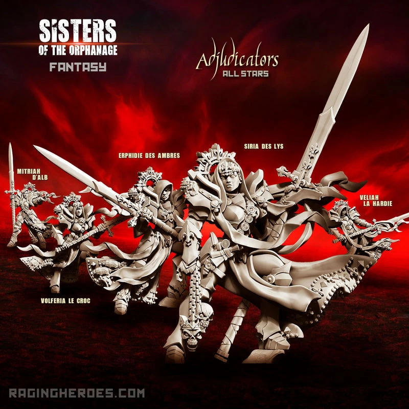 Raging Heroes Sisters of The Orphanage Beheaders All Stars Female X4