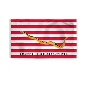 Bandera Jack de la Primera Marina de los Estados Unidos 3x5 pies Don't Tread on Me bandera de serpiente histórica de los Estados Unidos 200D - Imagen 1 de 1