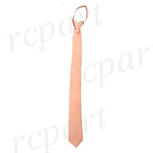 New formal men's pre-tied ready knot necktie poly wedding Peach prom slim - Picture 1 of 1