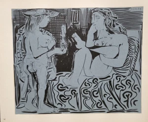 Pablo Picasso "Two Women" Original Linocut Engraving w/Provadance 1962 - Picture 1 of 2