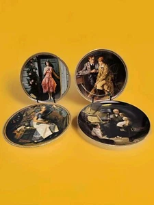 Set of 4 ~ Knowles Norman Rockwell Plates with COA's & Original Boxes - Picture 1 of 14