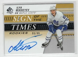 2019-20 SP AUTHENTIC SIGN OF THE TIMES ROOKIE AUTO /99 ILYA MIKHEYEV - LEAFS - Picture 1 of 1
