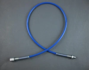Manguera de látigo súper flexible azul sin aire 1/8" x 3' MXF 3500psi - Imagen 1 de 3