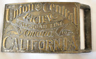 Union Central Pacific Railroad Line Omaha to California Belt Buckle Synek NYC