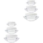  6 Pcs Flying Saucer Cream Bottle Acrylic Travel Tiny Makeup Containers