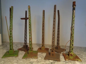 7 1920-32 VINTAGE LIONEL STANDARD GAUGE #62 SEMAPHORE TOWERS MISSING SEMAPHORE A - Picture 1 of 2