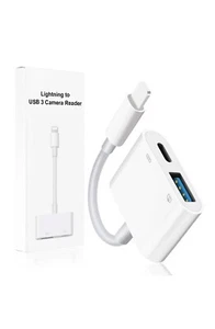 8-PIN to USB 3.0 OTG Adapter for iPad Connect USB Flash Drive, Mouse, Keyboard - Picture 1 of 12