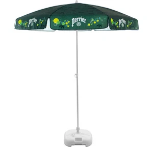 Sonnenschirm mit Sockel individuell nach Ihrem Design bedruckt - Cafe Markt Outdoor, 1,8m breit - Bild 1 von 10