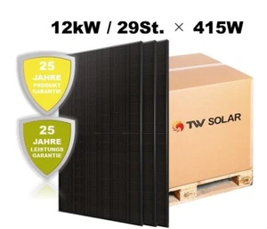 12kWp PV-Anlage/29St TW Solar415W SCHINDELMODULE TH415P-MB7-44SCF FULL BLACK - Bild 1 von 4