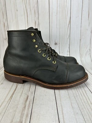 LL Bean Chippewa Katahdin Iron Combat Boots Ordy Brown Leather Mens Size 12EE - Image 1 of 4