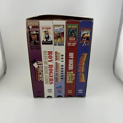 Roy Rogers Collection VHS Box Set 5 Tapes Apache Rose Trigger Jessie James - Image 1 of 4