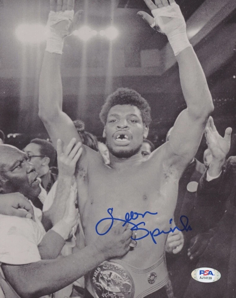 Leon Spinks Boxing Champion Signed 8x10 Photo PSA COA Muhammad Ali K - Image 1 of 1