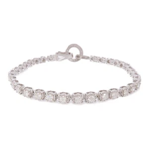 JEWELRY Diamond Bracelet 18K White Gold - Picture 1 of 8