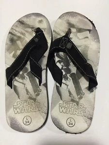 Star War Thong Flip-flops You Size L 3/4 Storm Trooper White And Black Sandal - Picture 1 of 2