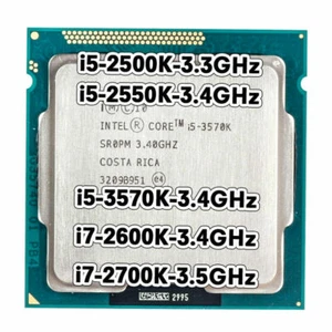 Intel Core i5-2500K i5-2550K i5-3570K i7-2600K i7-2700K LGA 1155 CPU Processor - Picture 1 of 6