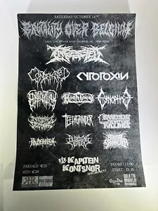 raro poster tour europeo INGESTITO 2017 DEATH METAL, SLAM DEATHCORE Citotossina - Foto 1 di 6