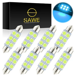 8 x 41mm 42mm 6SMD LED Domo Mapa Interior Bombillas 578 211-2 212-2 Azul Hielo - Imagen 1 de 6